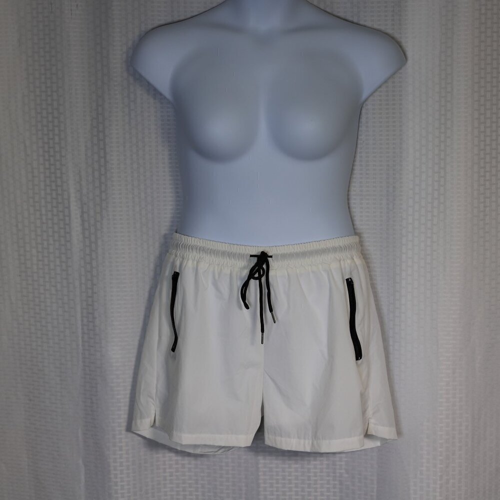 Coofandy size XL white polyester elastic waist attached panty shorts